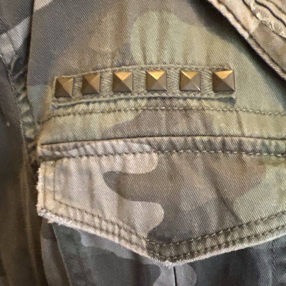 Mudd Camo Apocalyptic Military Army Snap Button Up Long Sleeve Shirt Small Rare - Picture 8 of 9